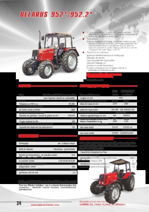 Трактори 4WD (задвиждане на четирите колела) Belarus 952.2