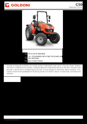 Трактори 4WD (задвиждане на четирите колела) Goldoni C 50