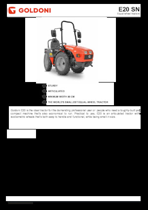 Трактори 4WD (задвиждане на четирите колела) Goldoni E 20 SN 