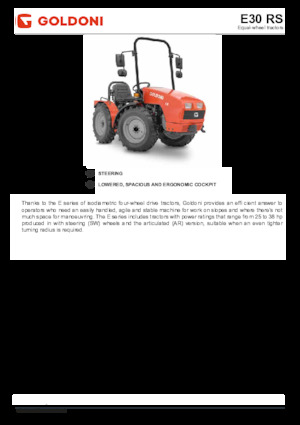 Трактори 4WD (задвиждане на четирите колела) Goldoni E 30 RS 