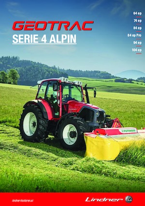 Трактори 4WD (задвиждане на четирите колела) Lindner Geotrac 84 ep pro