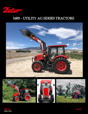 Трактори 4WD (задвиждане на четирите колела) Zetor M85PSC HD