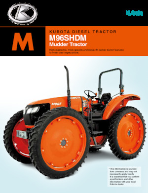 Трактори 4WD (задвиждане на четирите колела) Kubota M96SHDM