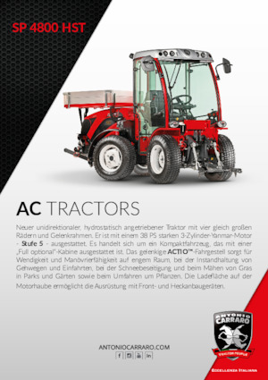 Трактори 4WD (задвиждане на четирите колела) Carraro SP 4800
