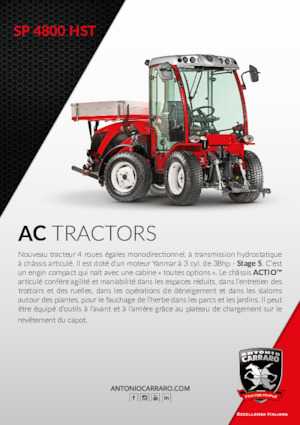 Трактори 4WD (задвиждане на четирите колела) Carraro SP 4800