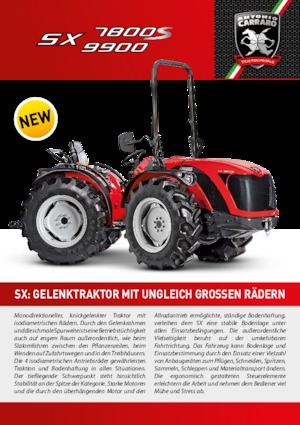 Трактори 4WD (задвиждане на четирите колела) Carraro SX 7800 S