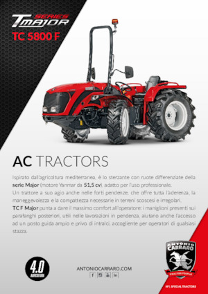 Трактори 4WD (задвиждане на четирите колела) Carraro TC 5800 F major