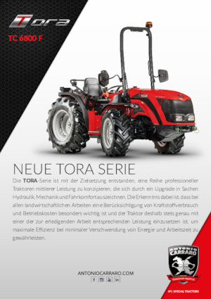 Трактори 4WD (задвиждане на четирите колела) Carraro TC 6800 F Tora