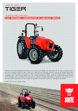 Трактори 4WD (задвиждане на четирите колела) SAME Tiger 80.4+