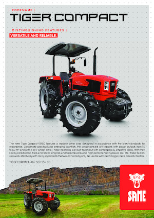 Трактори 4WD (задвиждане на четирите колела) SAME Tiger Compact 50