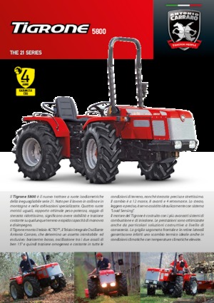 Трактори 4WD (задвиждане на четирите колела) Carraro Tigrone 5800