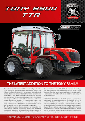Трактори 4WD (задвиждане на четирите колела) Carraro Tony 8900 TTR