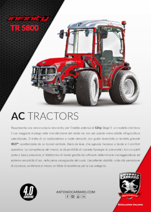 Трактори 4WD (задвиждане на четирите колела) Carraro TR 5800 Infinity 