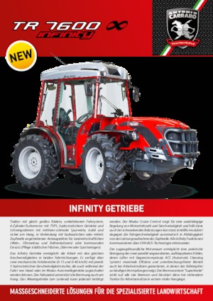 Трактори 4WD (задвиждане на четирите колела) Carraro TR 7600 Infinity