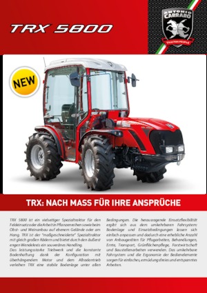 Трактори 4WD (задвиждане на четирите колела) Carraro TRX 5800