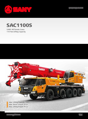 Кранове за всякакви терени Sany SAC1100S