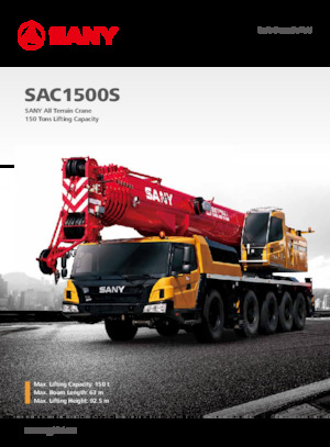 Кранове за всякакви терени Sany SAC1500S