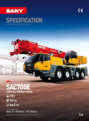 Кранове за всякакви терени Sany SAC700E 
