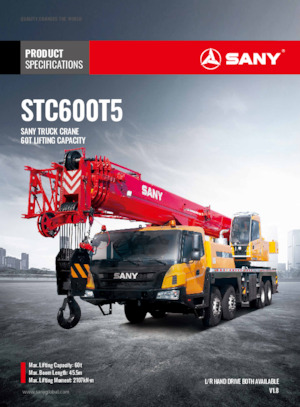 Кранове за всякакви терени Sany STC600T5