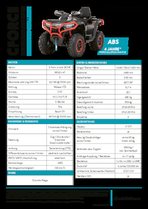 Автомобили за всякакви терени (ATV) и мотори на четири колела CFMOTO CFORCE 1000 Touring Limited