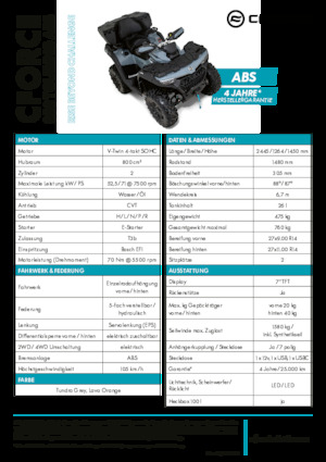 Автомобили за всякакви терени (ATV) и мотори на четири колела CFMOTO CFORCE 850 Touring
