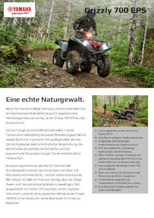 Автомобили за всякакви терени (ATV) и мотори на четири колела Yamaha GRIZZLY 700 EPS
