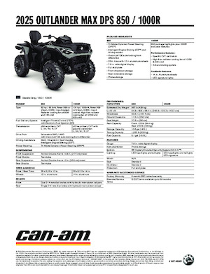 Автомобили за всякакви терени (ATV) и мотори на четири колела can-am OUTLANDER MAX DPS 850