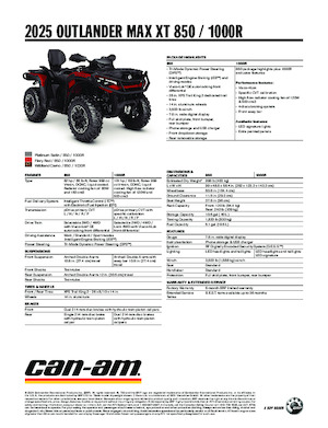 Автомобили за всякакви терени (ATV) и мотори на четири колела can-am OUTLANDER MAX XT 1000R