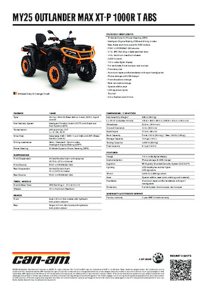 Автомобили за всякакви терени (ATV) и мотори на четири колела can-am OUTLANDER MAX XT-P 1000R T ABS