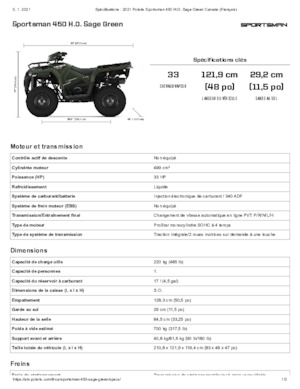 Автомобили за всякакви терени (ATV) и мотори на четири колела Polaris Sportsman 450 H.O.