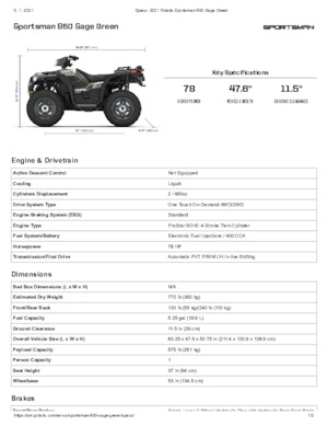 Автомобили за всякакви терени (ATV) и мотори на четири колела Polaris Sportsman 850