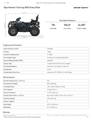 Автомобили за всякакви терени (ATV) и мотори на четири колела Polaris Sportsman touring 850 