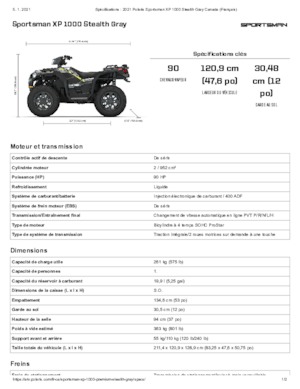 Автомобили за всякакви терени (ATV) и мотори на четири колела Polaris Sportsman XP 1000