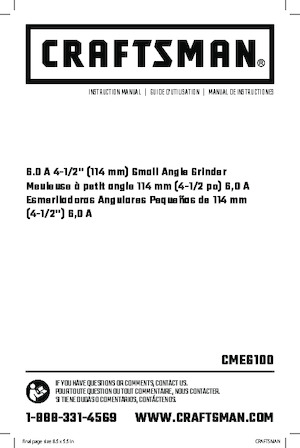 Ъглошлайфи Craftsman CMEG100 