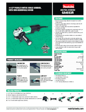 Ъглошлайфи Makita GA4553R 