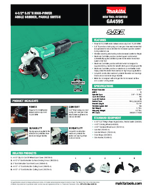 Ъглошлайфи Makita GA4595