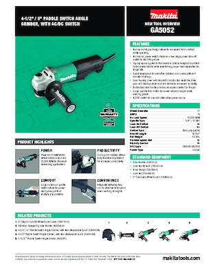 Ъглошлайфи Makita GA5052 