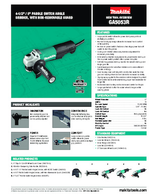 Ъглошлайфи Makita GA5053R 