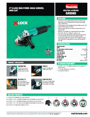 Ъглошлайфи Makita GA5080