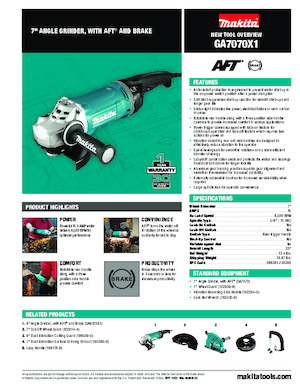 Ъглошлайфи Makita GA7070X1 