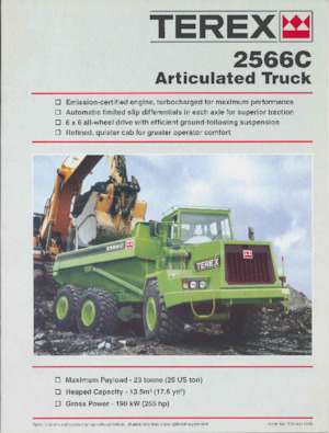 Съчленени самосвали Terex 2566C