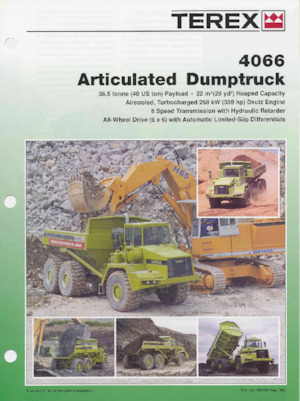 Съчленени самосвали Terex 4066