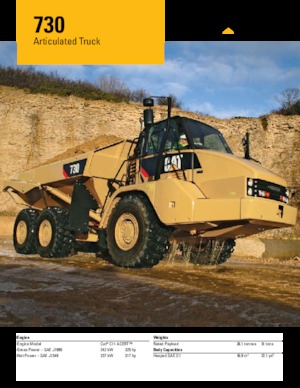 Съчленени самосвали Caterpillar 730