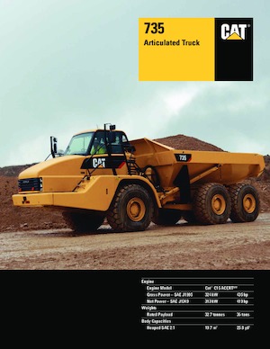Съчленени самосвали Caterpillar 735