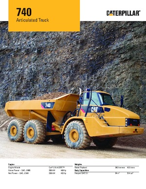 Съчленени самосвали Caterpillar 740