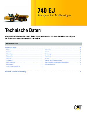 Съчленени самосвали Caterpillar 740 EJ