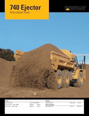 Съчленени самосвали Caterpillar 740 EJ