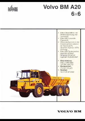 Съчленени самосвали Volvo A 20 6x6