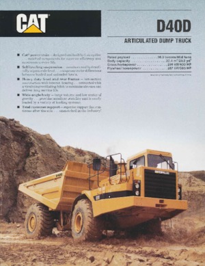 Съчленени самосвали Caterpillar D 40 D