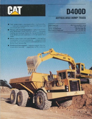 Съчленени самосвали Caterpillar D400D